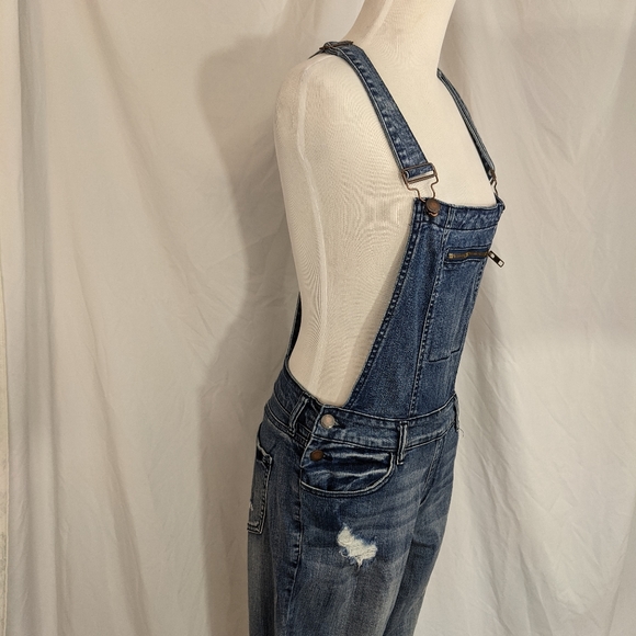 Refuge EUC bib overalls distressed 6 medium wash - Picture 2 of 16